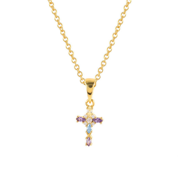 Gold Cross Pendant Necklace