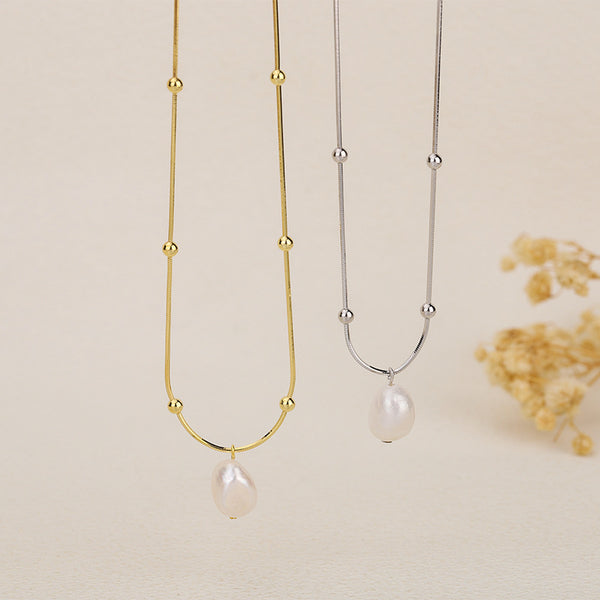 Natural Pearl Pendant Necklace