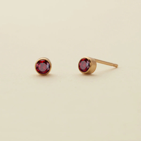 Birthstone Bubble Stud Earrings