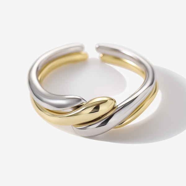 Infinty Wave Stackable Double Ring