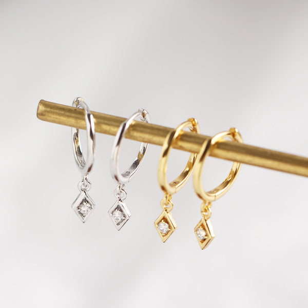 Lozenge  Dangle Drop Earrings