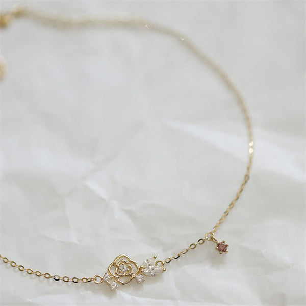 Gold Rose Flower Bracelet