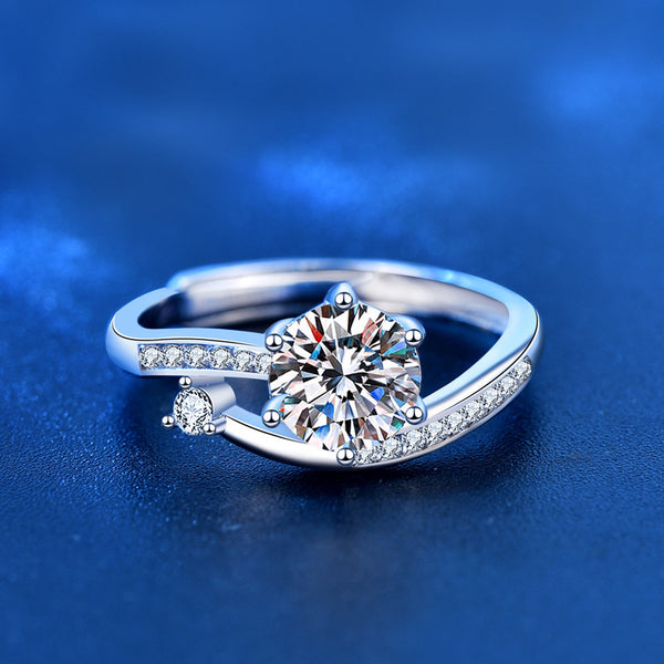 Six-Prong Moissanite Engagement Ring