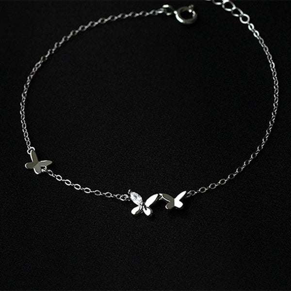 Dainty Butterfly Charm Bracelet