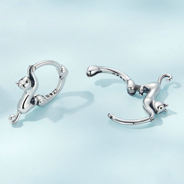 Cute Cat Hoop Earrings