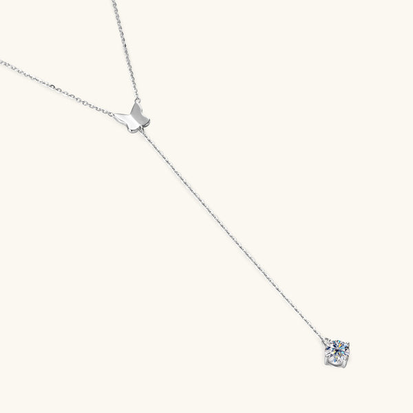 Butterfly Moissanite Drop Necklace