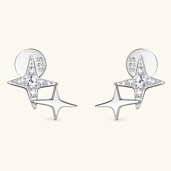 Star Moissanite Stud Earrings