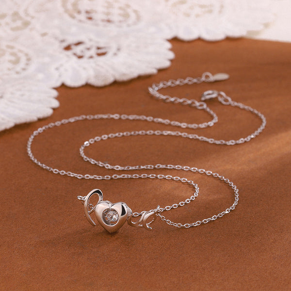 Silver Love Heart Necklace