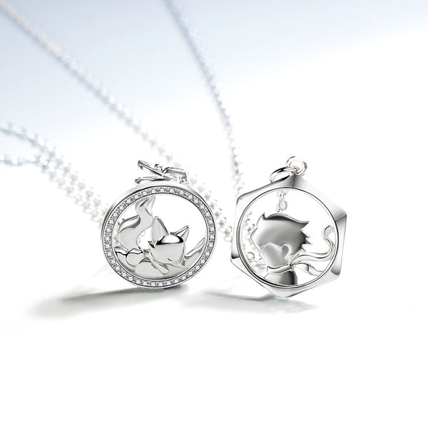 Little Prince Fox Couple Matching Necklace