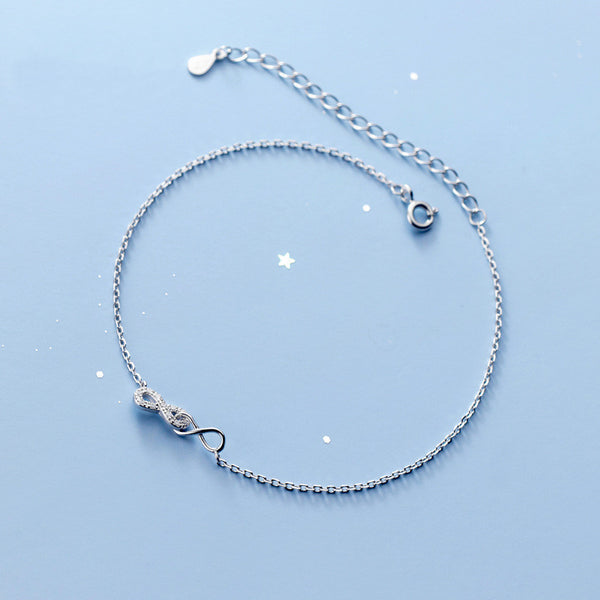 Mobius Strip Infinity Charm Anklet