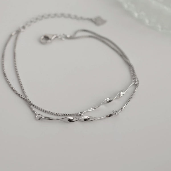 Mobius Strip Double Chain Bracelet