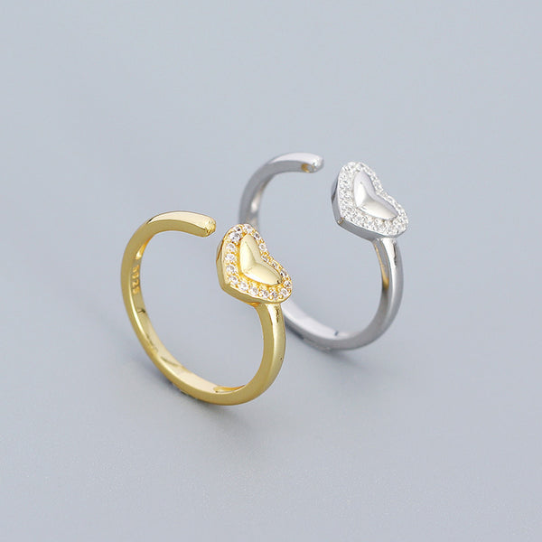 Dainty Heart Open Ring