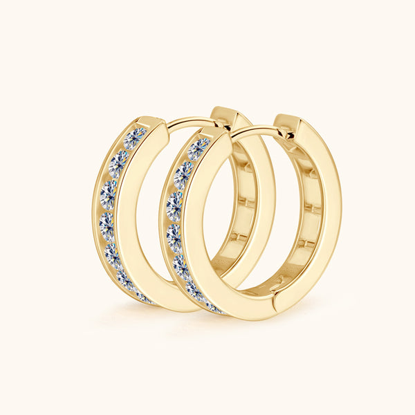 Moissanite Wedding Hoop Earrings