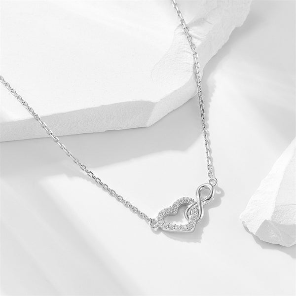 Infinity Mobius Heart Necklace