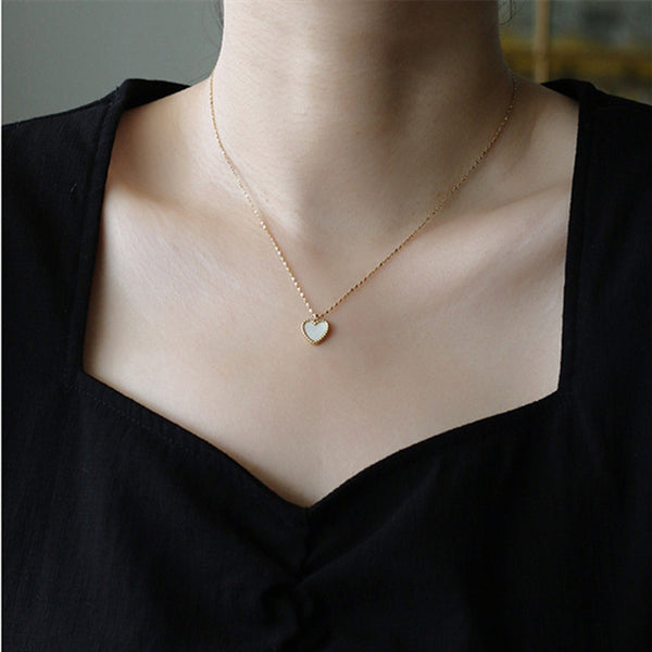 Shell Heart Pendant Necklace