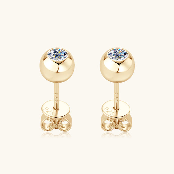 Moissanite Dainty Small Ball Stud Earrings