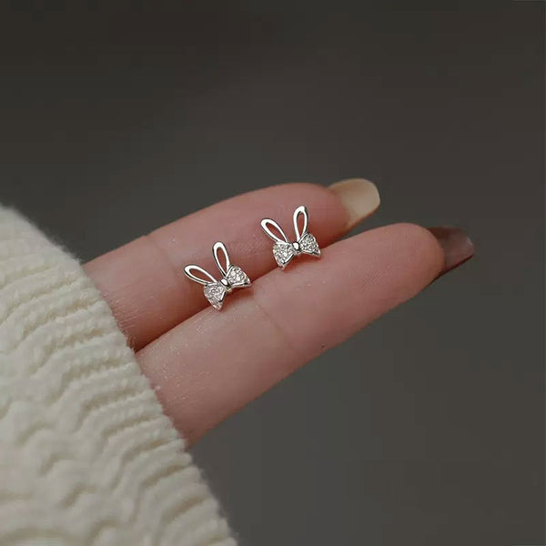 Cute Bowknot Bunny Stud Earrings