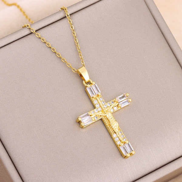 Bohemian Cross Pendant Necklace