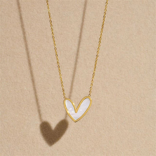 Mother of Shell Heart Necklace