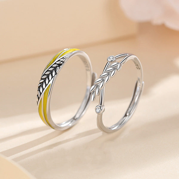 Ear of Wheat Couple Ring