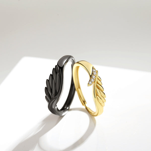 Angel Devil Wing Couple Matching Ring