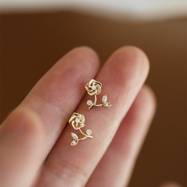 Rose Flower Stud Earrings