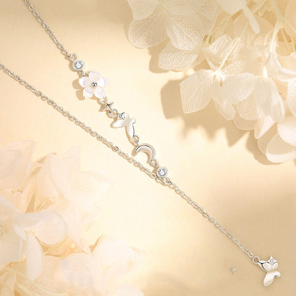 Dainty Flower Butterfly Necklace