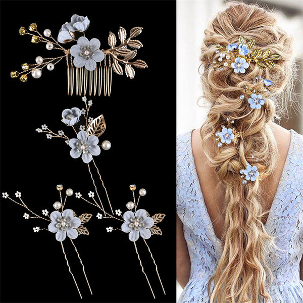 Pearl Flower Bridal Wedding Hairpin