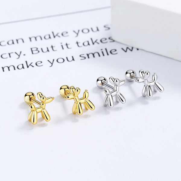 Balloon Dog Stud Earrings