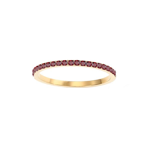 Custom Birthstone Thin Stacking Ring