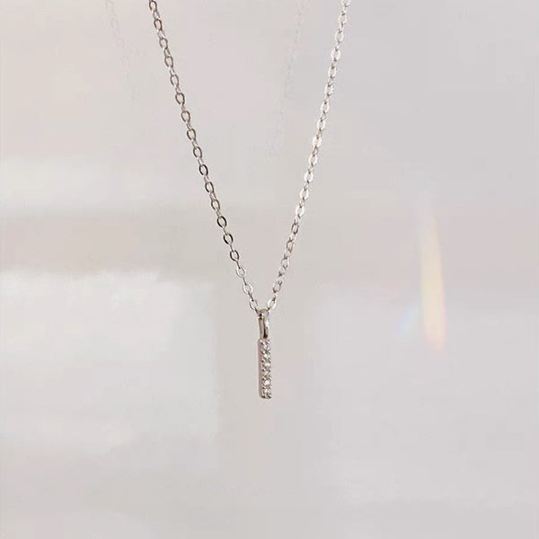 Pave Bar Pendant Necklace