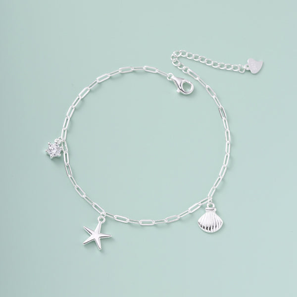 Seashell Starfish Charm Bracelet