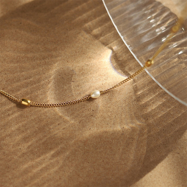 Stackable Natural Pearl Necklace