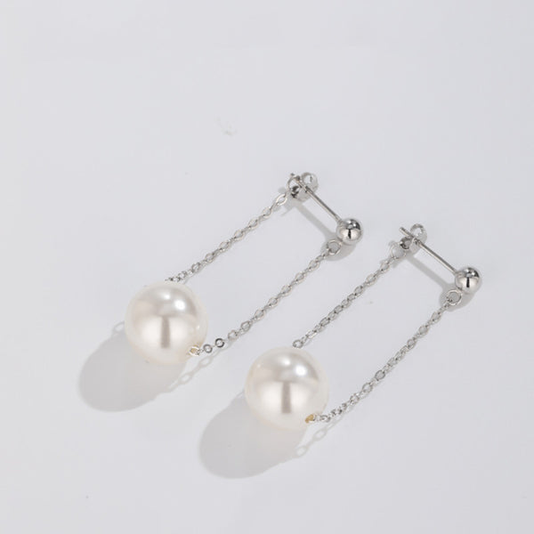 Dainty Pearl Dangle Drop Earrings