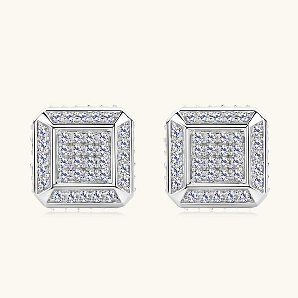 Solid 10K Gold Moissanite Stud Earrings