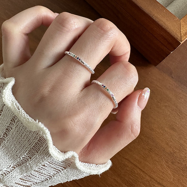 Rainbow Colored Gem Ring