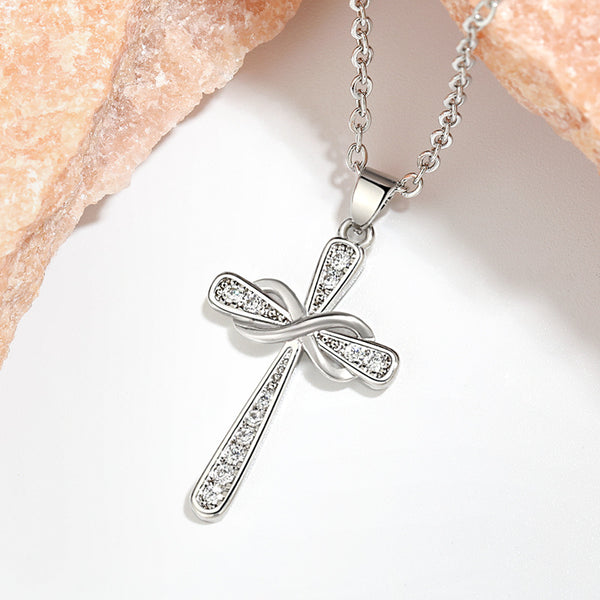 Mobius Cross Pendant Necklace