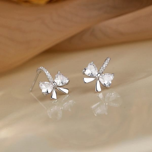 Bow Tie Bowknot Wedding Hoop Earrings