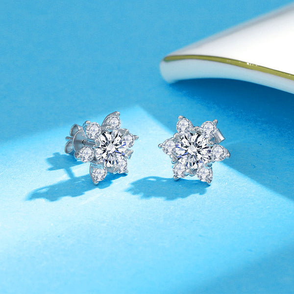 Moissanite Star of David Stud Earrings