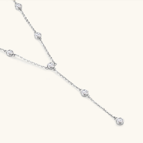 Dainty Moissanite Drop Necklace