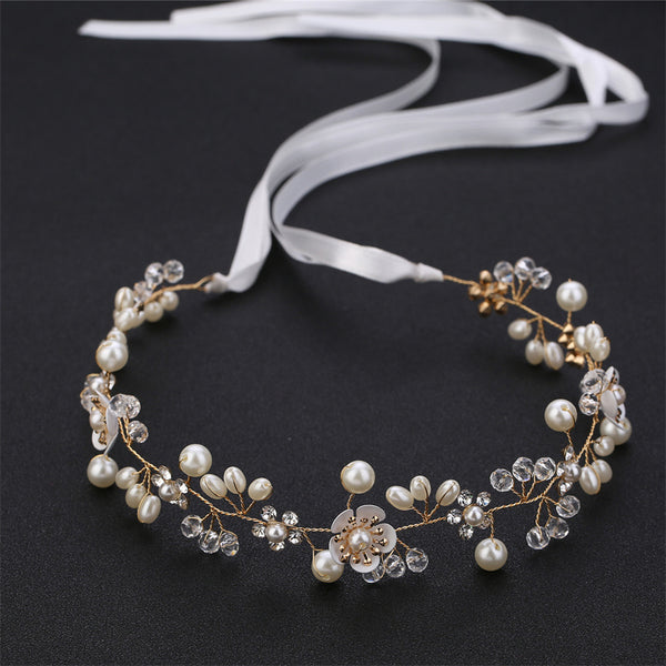 Pearl Flower Bridal Wedding Headband