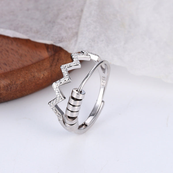 Heartbeat Anxiety Fidget Spinner Ring