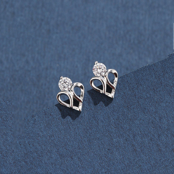 Dainty Heart Stud Earrings