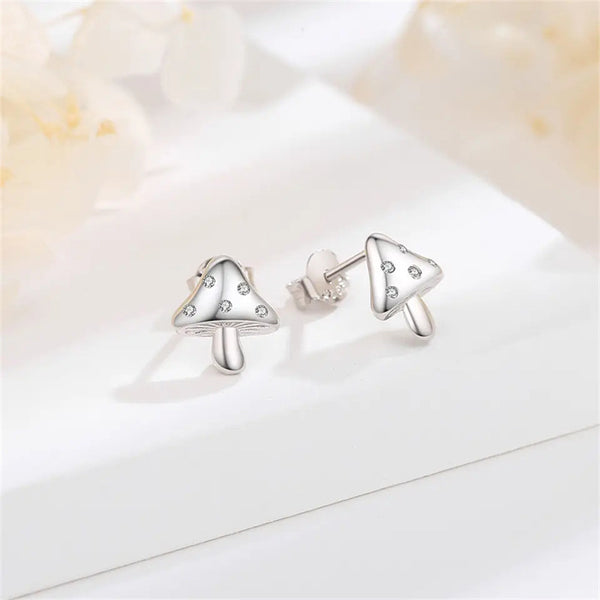 Cute Mini Mushroom Stud Earrings