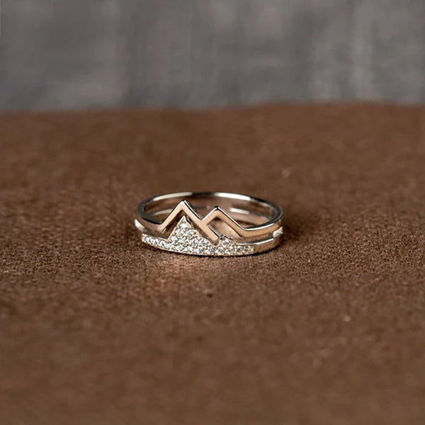 Sterling Silver Mountain Stacking Ring