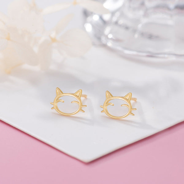 Cute Cat Stud Earrings