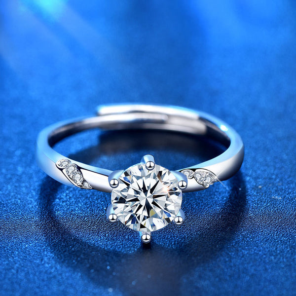 Moissanite Couple Engagement Ring