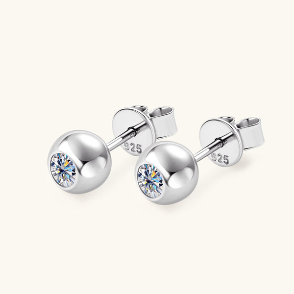 Moissanite Dainty Small Ball Stud Earrings