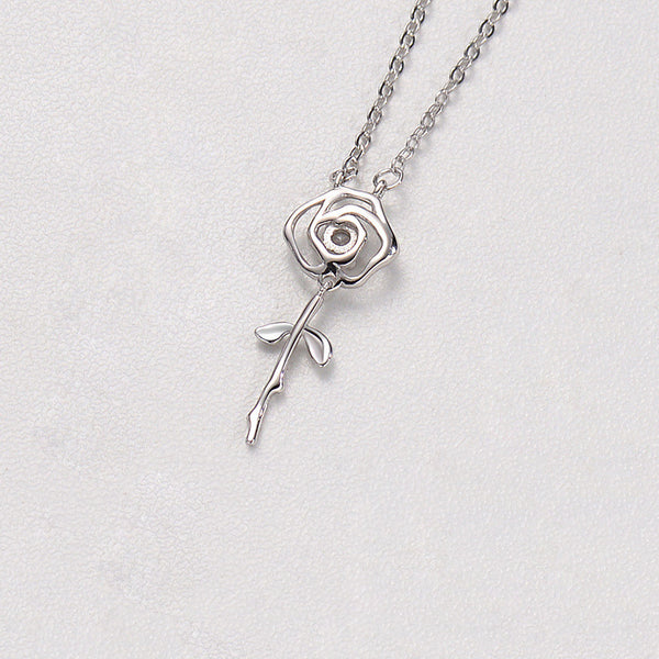 Rose Flower Pendant Necklace