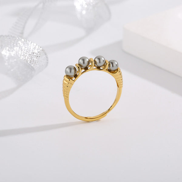 Pearl Twist Stackable Ring